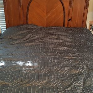 Mainstays Grey Abstract Woven Comforter Set Queen Reversible with 2 pillow case